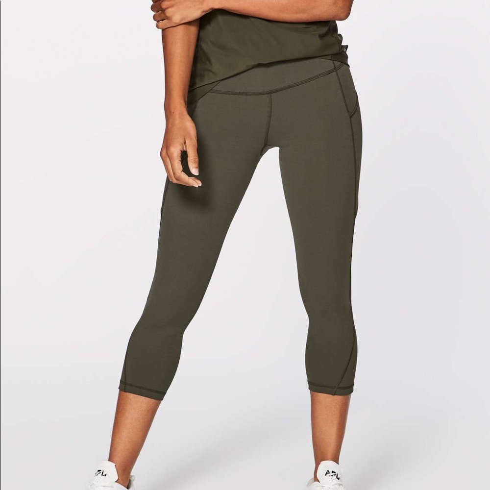 Lululemon Cropped Olive Leggings